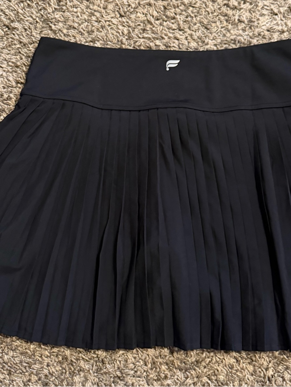 New Fabletics Black Pleated skirt w/shorts